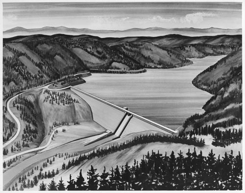 Elk Creek Dam drawing
