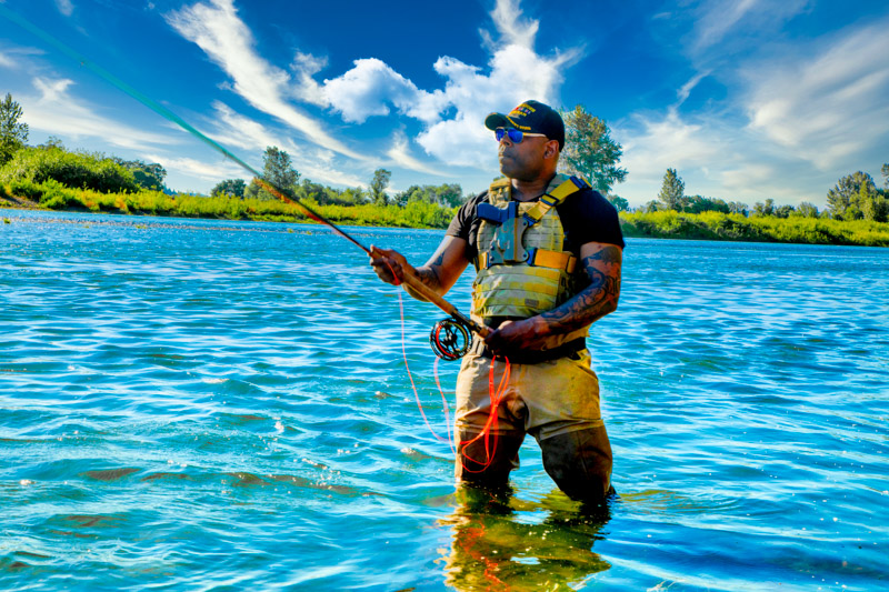 Chad Brown fishing for steelhead