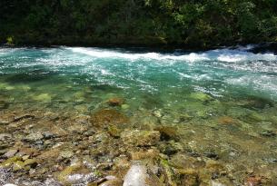 The beautiful blue-clear waters of the McKenzie River