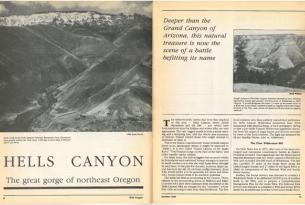 Old Oregon Wild article on Hells Canyon