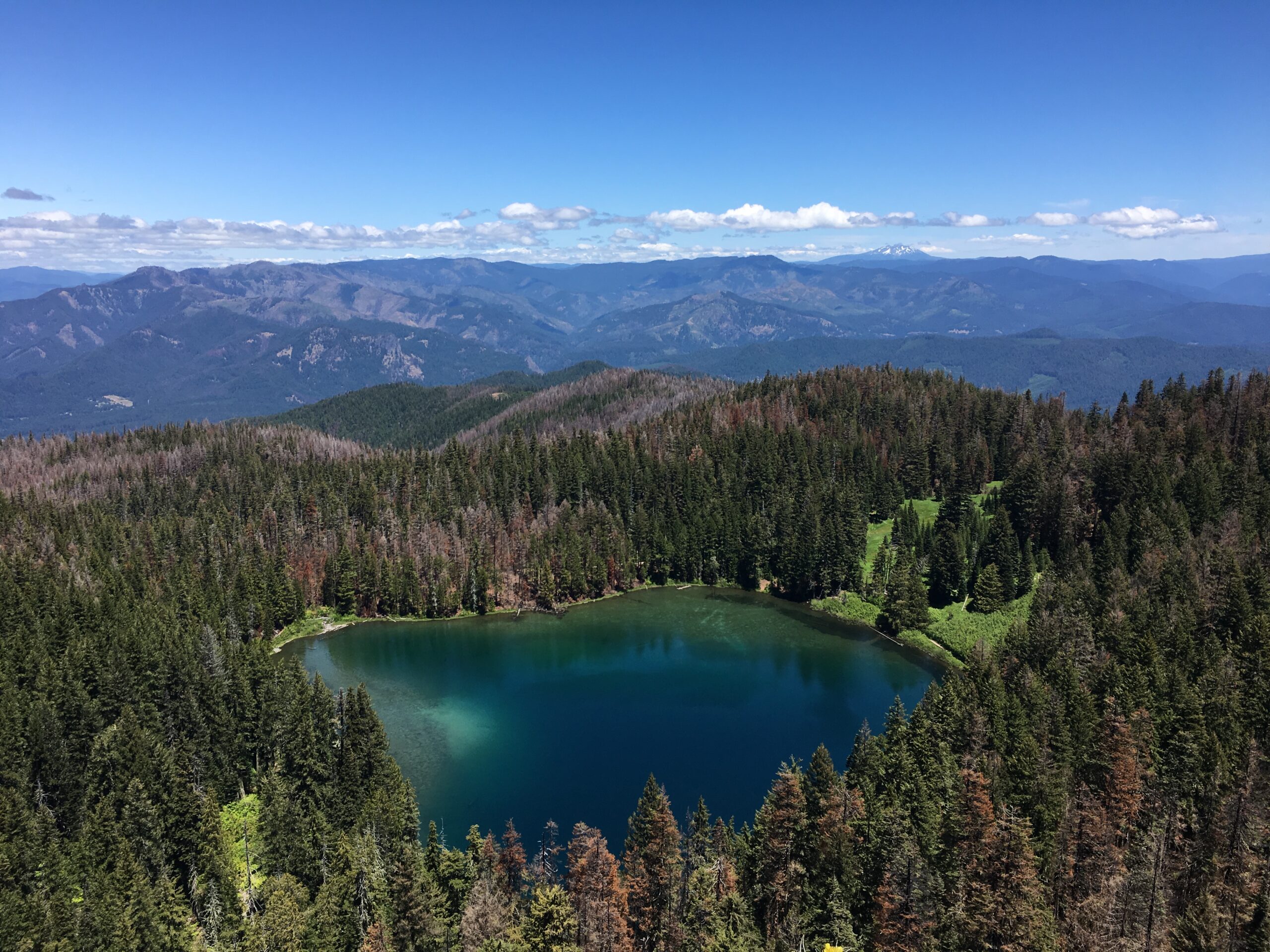 View over Twin Lakes in Umpqua National Forest