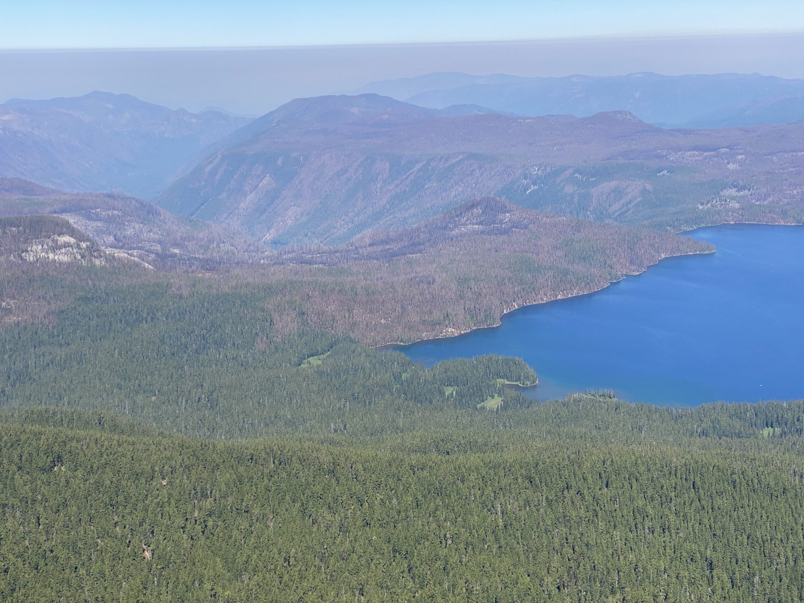 Aerial view of south Waldo Lake area (photo by Chandra LeGue)