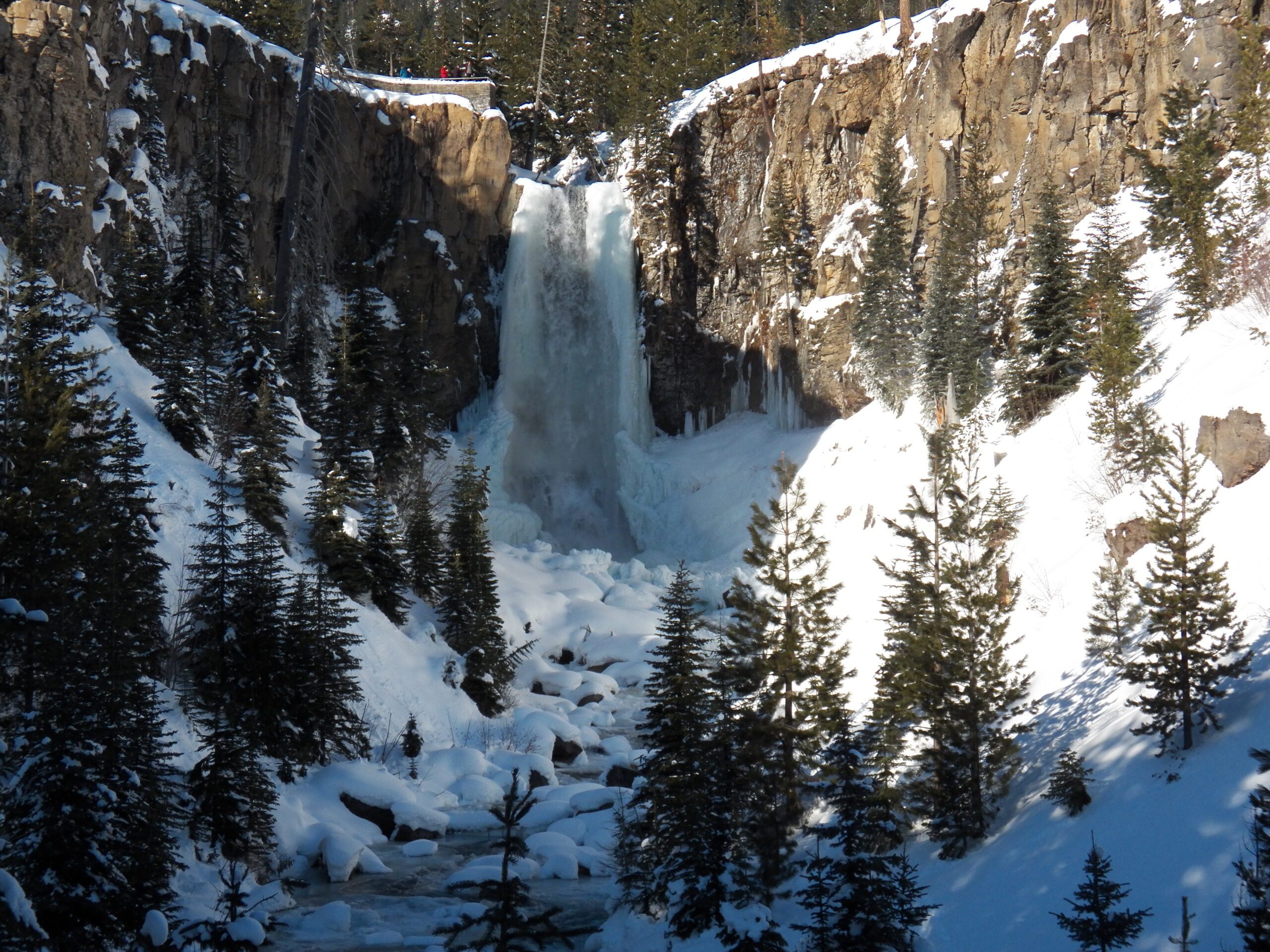 Tumalo Falls in winter